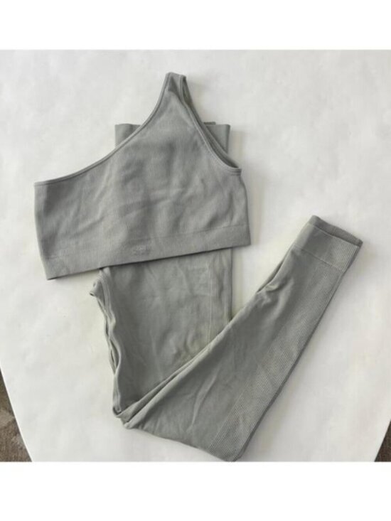 SET ACTIVE Other - SET ACTIVE 2 PIECE WORKOUT SET - Sculptflex One Shoulder Bra and Leggings Size S